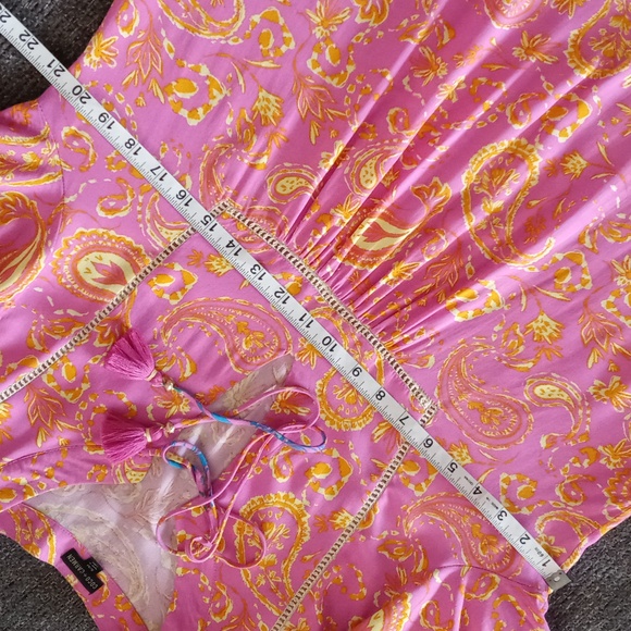 🌊Coco + Carmen🌊 - Lonnie Ruffled Paisley Print Cover-Up Tunic Dress - Picture 15 of 16